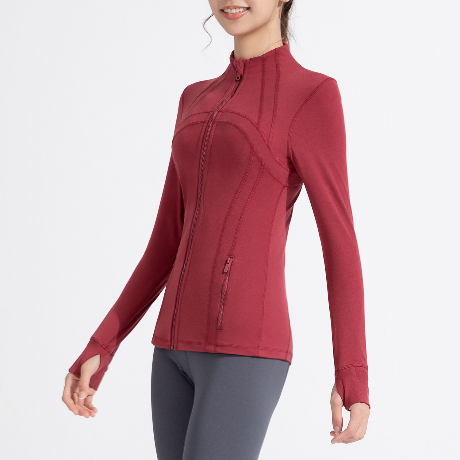 Women's Sports Long Sleeve Zipper Jacket