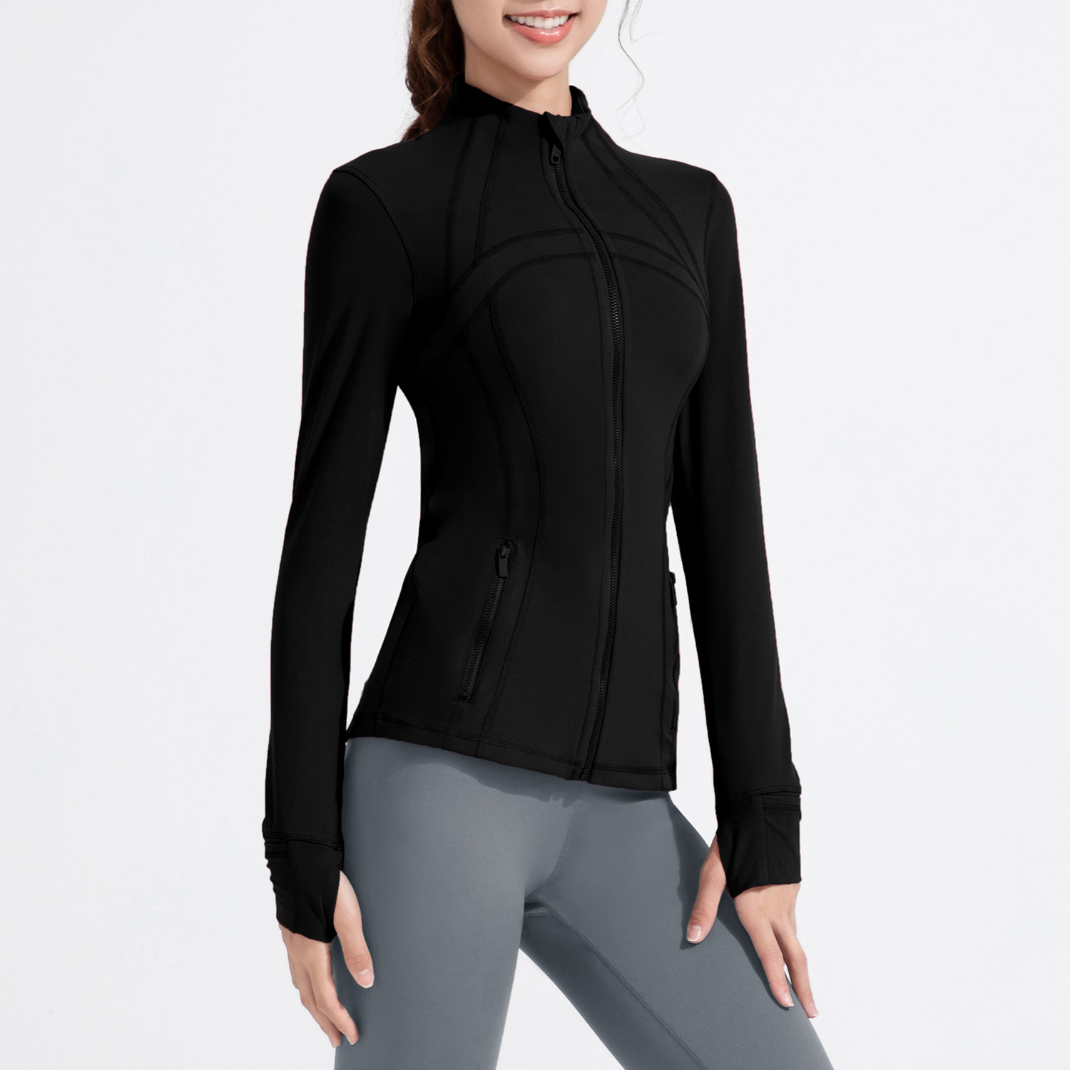 Women's Sports Long Sleeve Zipper Jacket